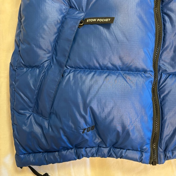 North Face Vintage Puffer Vest 700 Goose Down Black and Blue - Picture 5 of 8